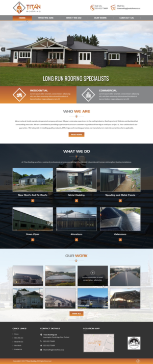 Web Design by Creative Design for Titan Roofing | Design: #15510249