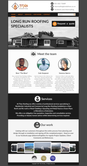 Web Design by AuroraDesign for Titan Roofing | Design: #15523988