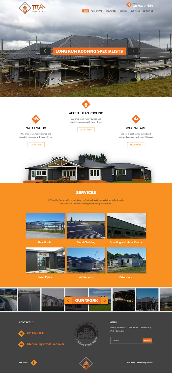 Web Design par saro3005 pour Titan Roofing | Design #15471832