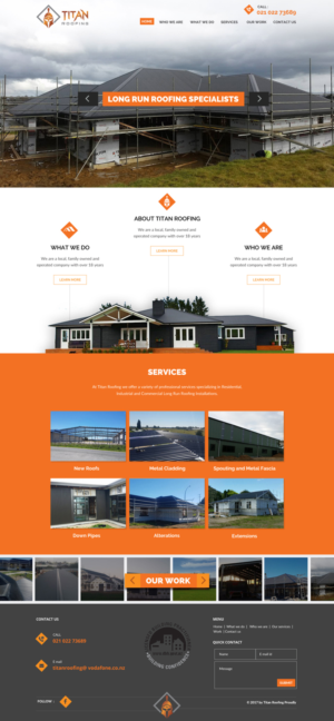 Web Design by saro3005 for Titan Roofing | Design #15505803