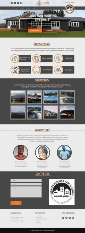 Web Design by CrispzDesignz for Titan Roofing | Design: #15474649