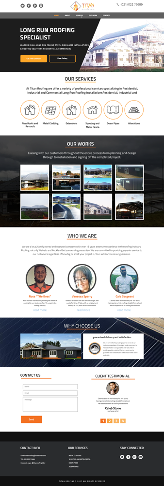 Web Design by CrispzDesignz for Titan Roofing | Design #15523295