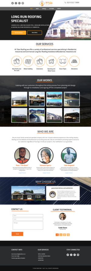 Web Design by CrispzDesignz for Titan Roofing | Design: #15523295