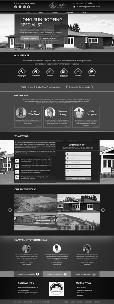 Web Design by CrispzDesignz for Titan Roofing | Design #15547536