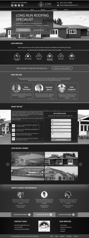 Web Design by CrispzDesignz for Titan Roofing | Design: #15547536