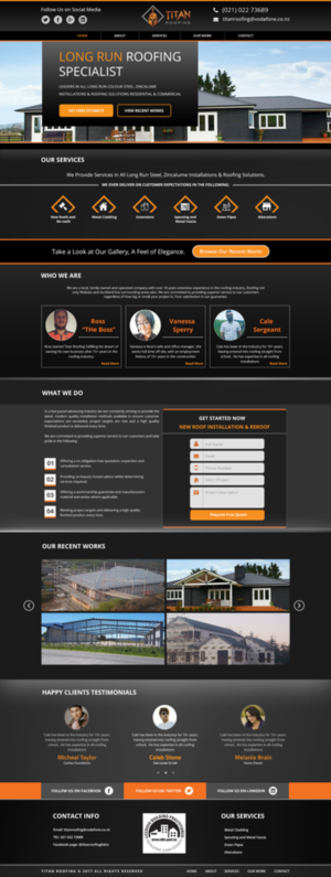 Web Design by CrispzDesignz for Titan Roofing | Design: #15559485