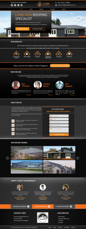 Web Design by CrispzDesignz for Titan Roofing | Design: #15559547