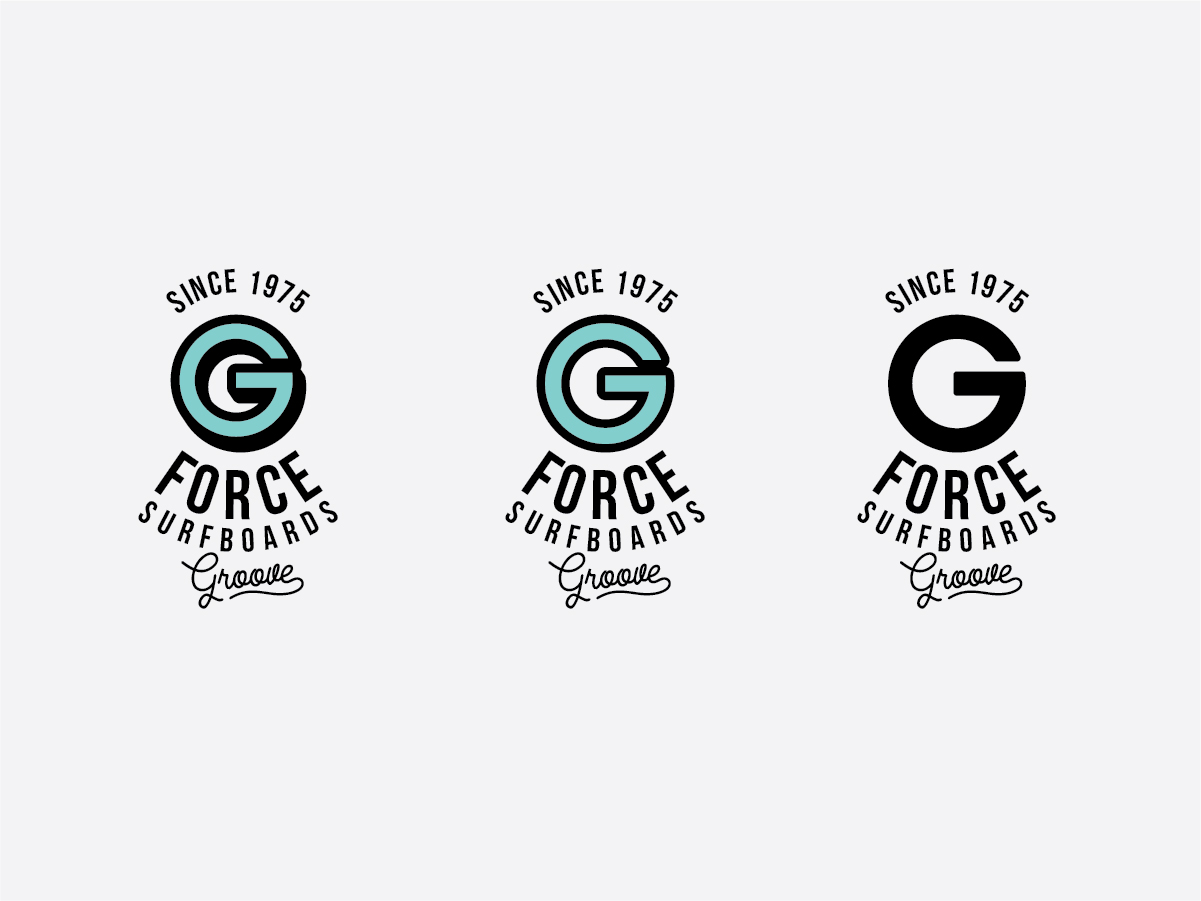 Logo-Design von mldtrvs für G-Force Groove Surfboards | Design #15831192