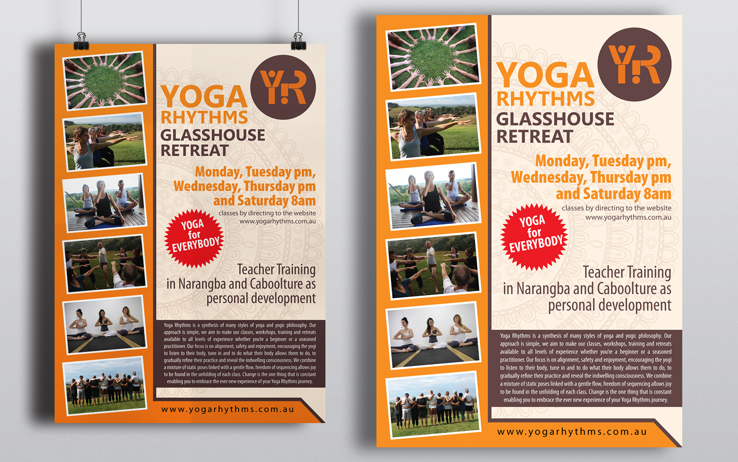 Flyer Design by Impressive Sol for Yoga Rhythms | Design #15479738