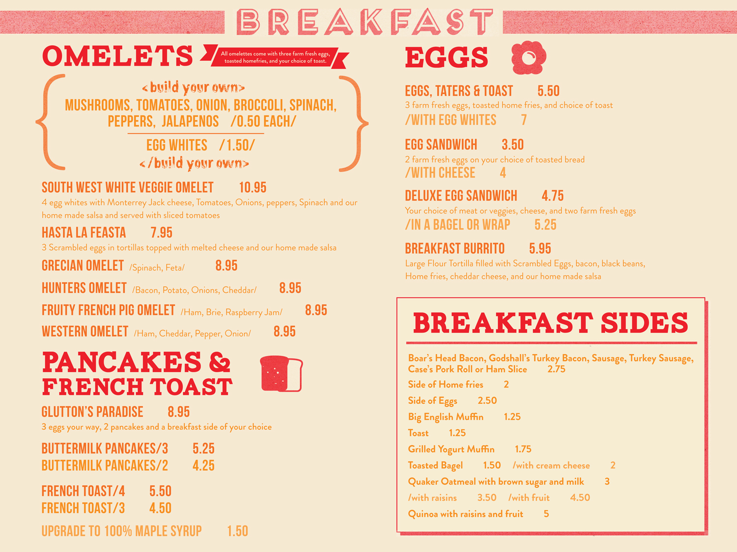 bold, personable menu design for dempsey enterprises, llc bold, personable menu design for dempsey enterprises, llc