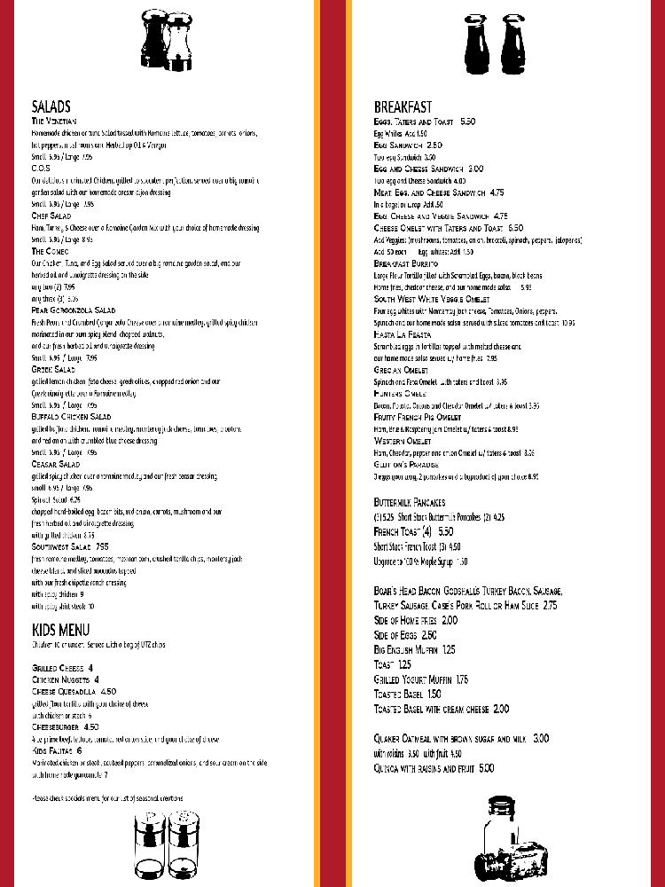 Menu Design by wrightnowdesigns for Dempsey Enterprises, LLC | Design #2609192