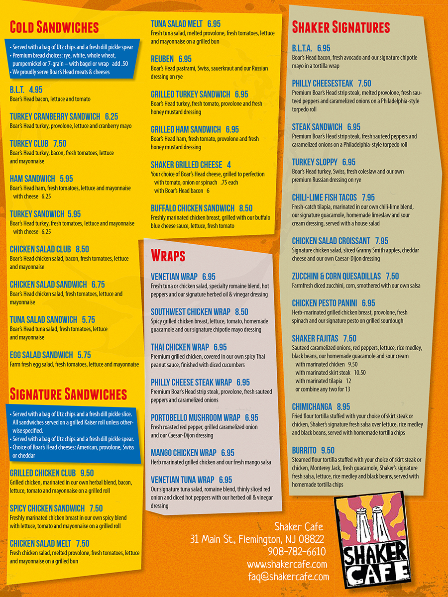 bold, personable menu design for dempsey enterprises, llc bold, personable menu design for dempsey enterprises, llc