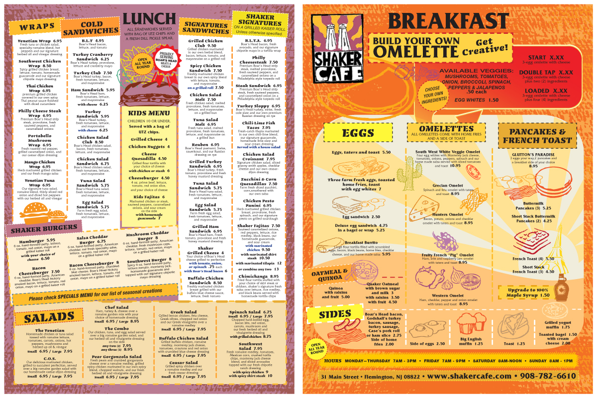 bold, personable menu design for dempsey enterprises, llc bold, personable menu design for dempsey enterprises, llc