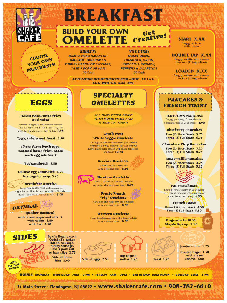 Menu Design by PATRICK KING GRAPHICS for Dempsey Enterprises, LLC | Design #2709842