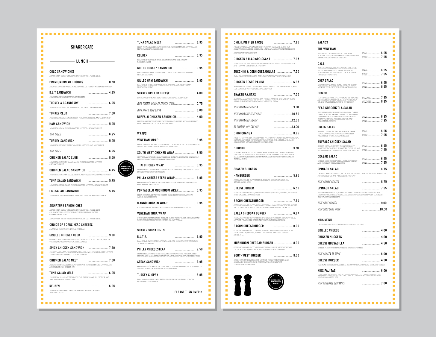 Menu Design by EsqDesign for Dempsey Enterprises, LLC | Design #2613663