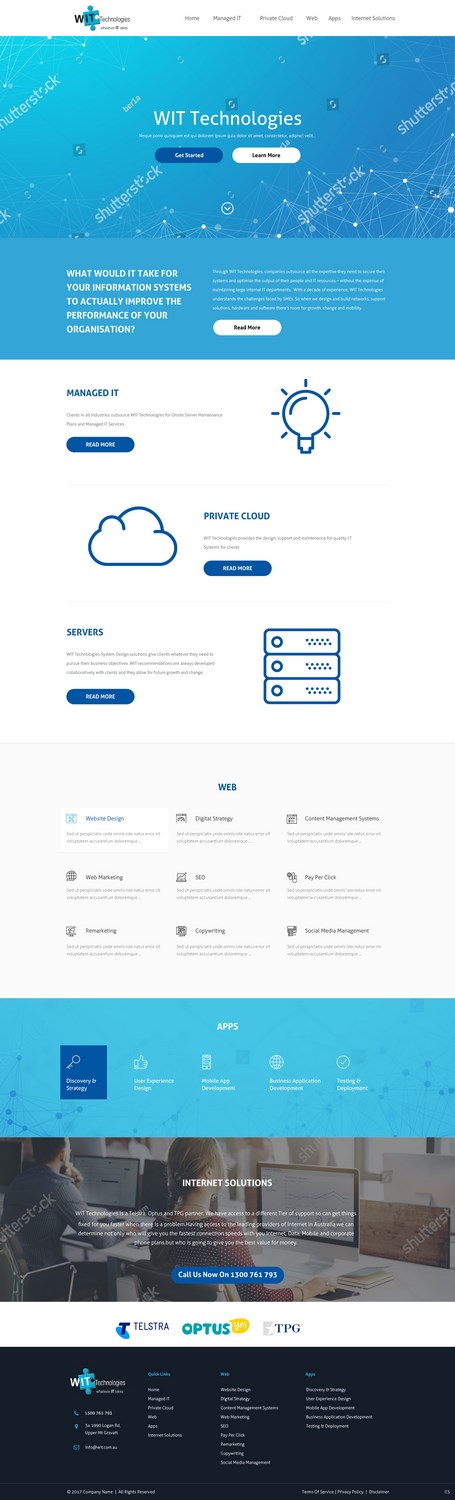 Web Design by pb for WIT Technologies | Design #15825529