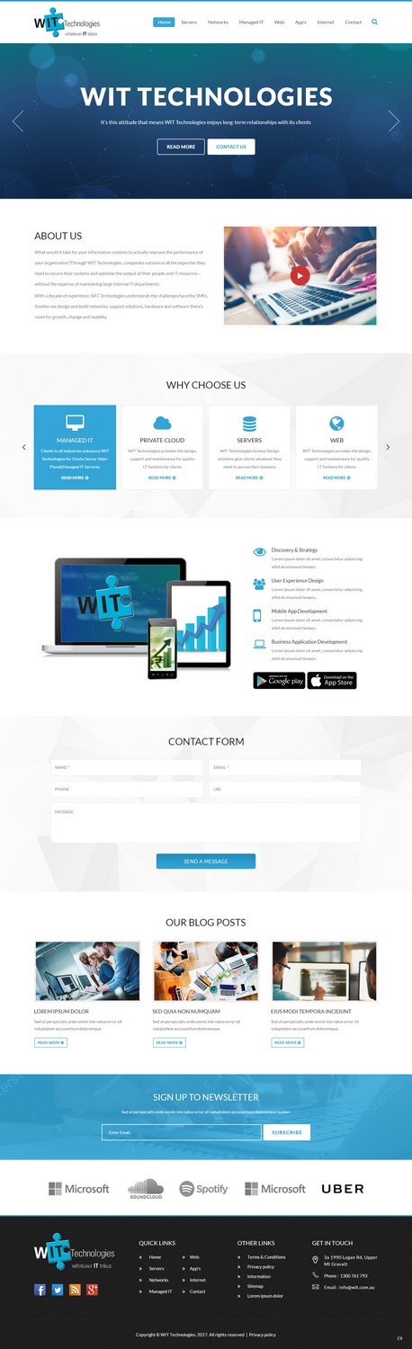 Web Design by pb for WIT Technologies | Design #15825530