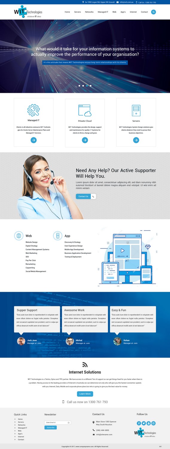 Web Design by pb for WIT Technologies | Design #15825531