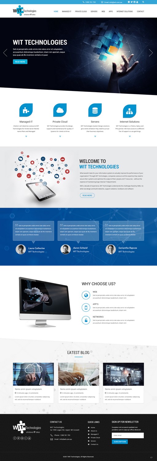 Diseño Web por pb para WIT Technologies | Diseño #15825534