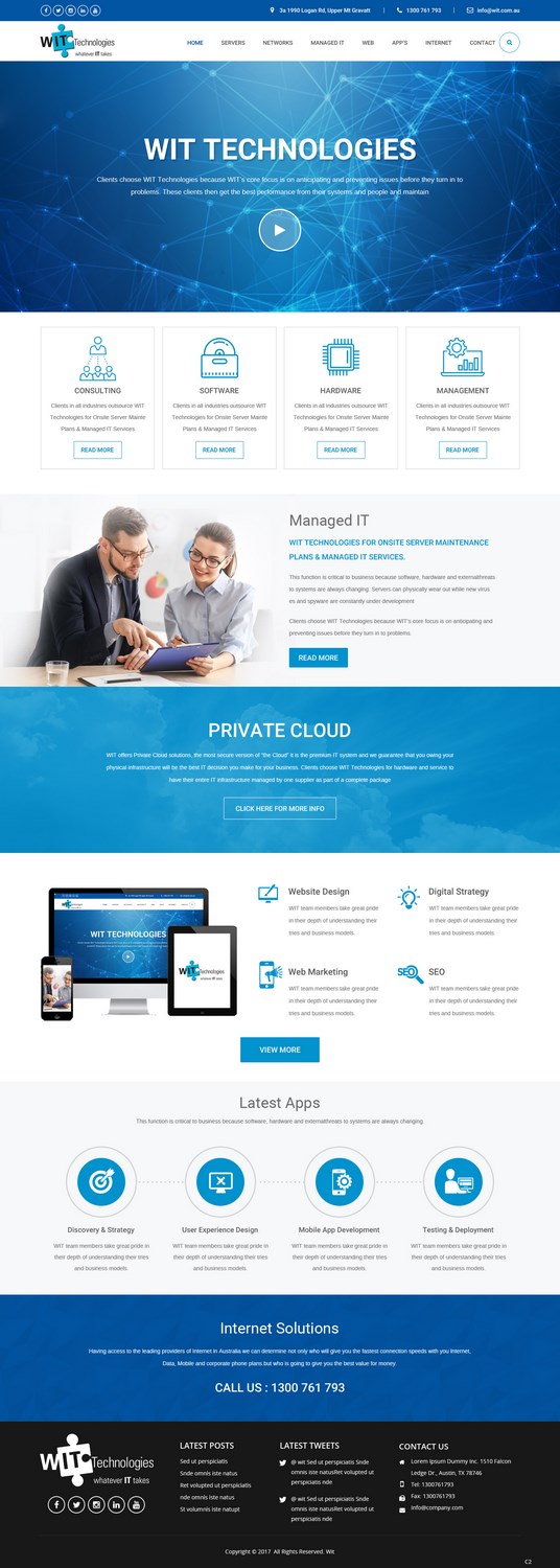Web Design by pb for WIT Technologies | Design #15825536