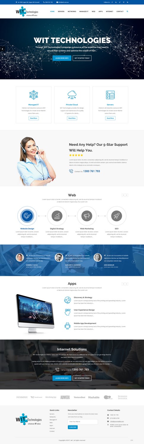 Web Design by pb for WIT Technologies | Design #15825537