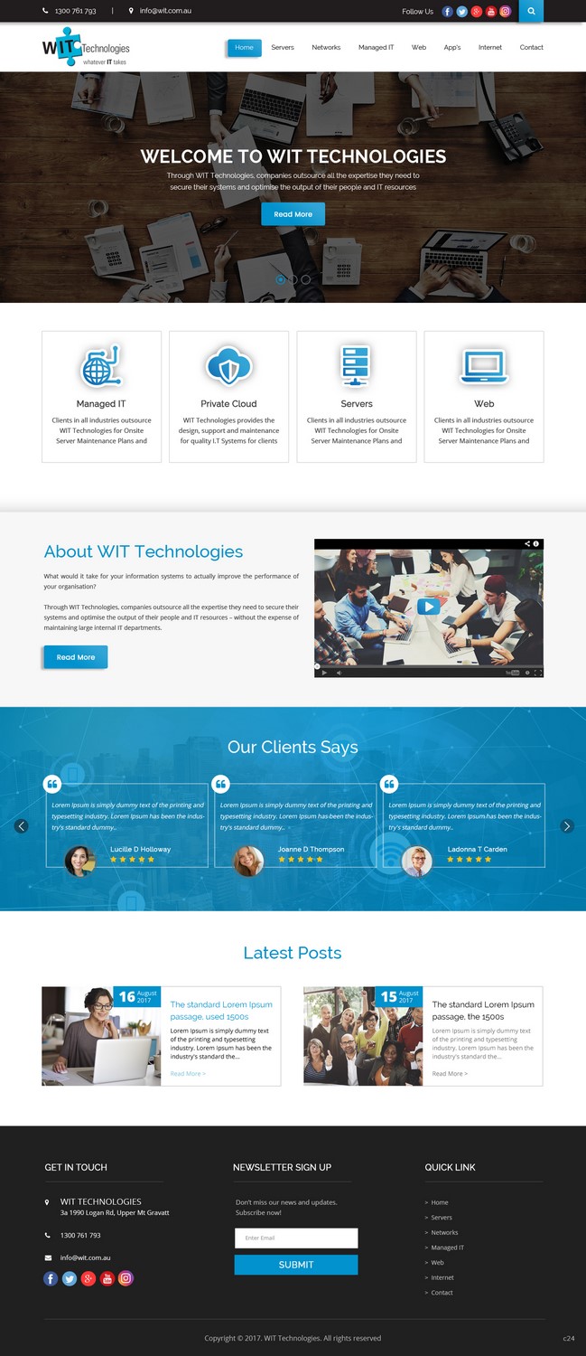 Web Design by pb for WIT Technologies | Design #15825538