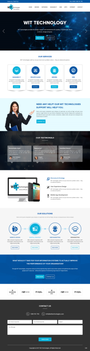 Diseño Web por pb para WIT Technologies | Diseño: #15825547
