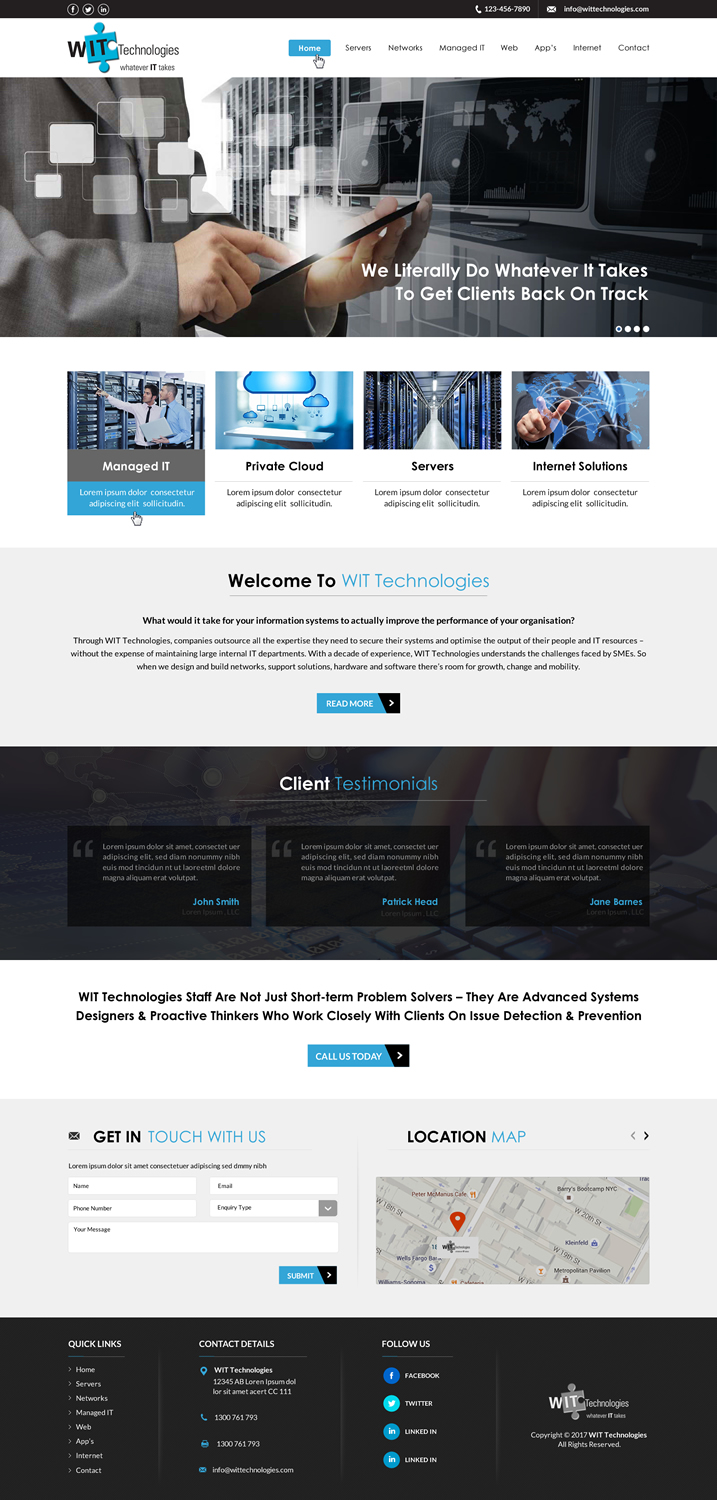 Web Design by Sbss for WIT Technologies | Design #15829716