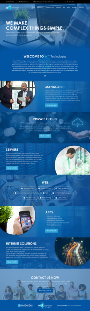 Web Design par rightway pour WIT Technologies | Design : #15820153