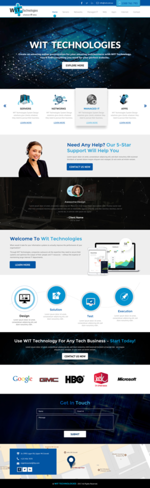 Diseño Web por rightway para WIT Technologies | Diseño: #15820163