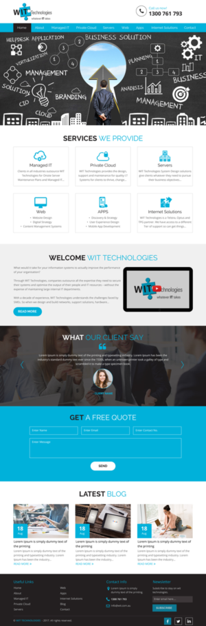 Web Design par rightway pour WIT Technologies | Design : #15821497