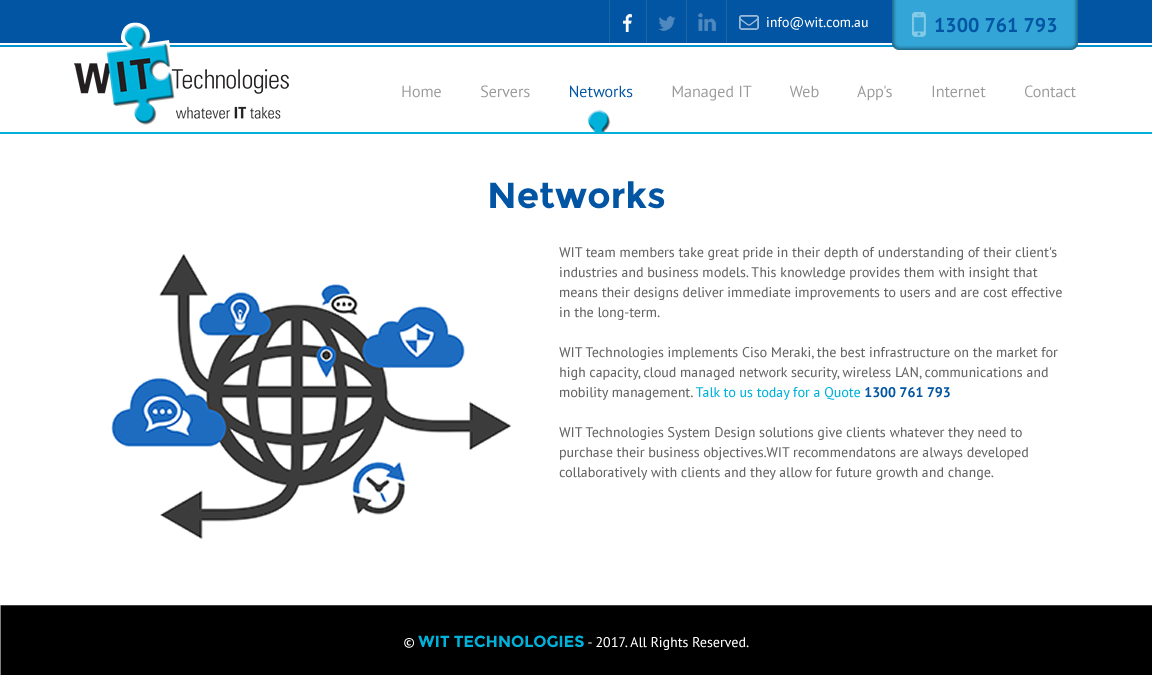 Web Design par rightway pour WIT Technologies | Design #16126396