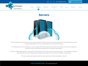 Web Design par rightway pour WIT Technologies | Design : #16126469