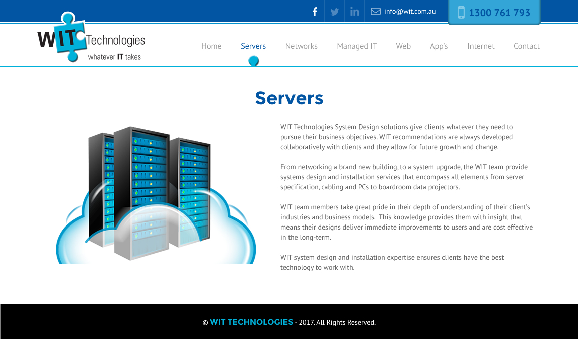 Web Design par rightway pour WIT Technologies | Design #16126470
