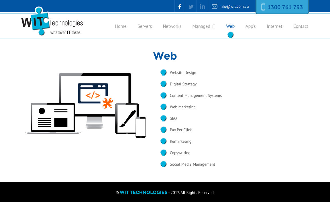 Web Design by rightway for WIT Technologies | Design #16126471