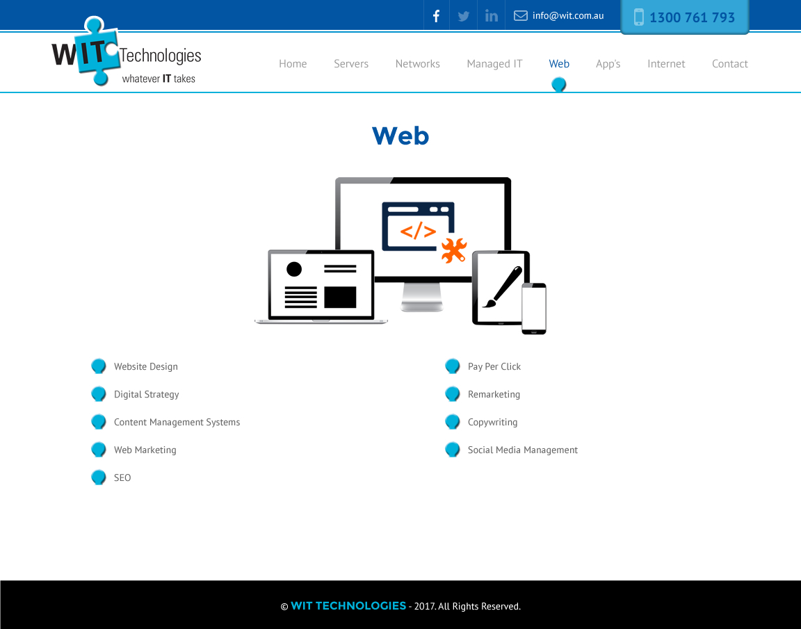 Web Design par rightway pour WIT Technologies | Design #16126472