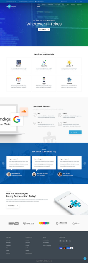 Web Design par syrwebdevelopment pour WIT Technologies | Design : #15912269