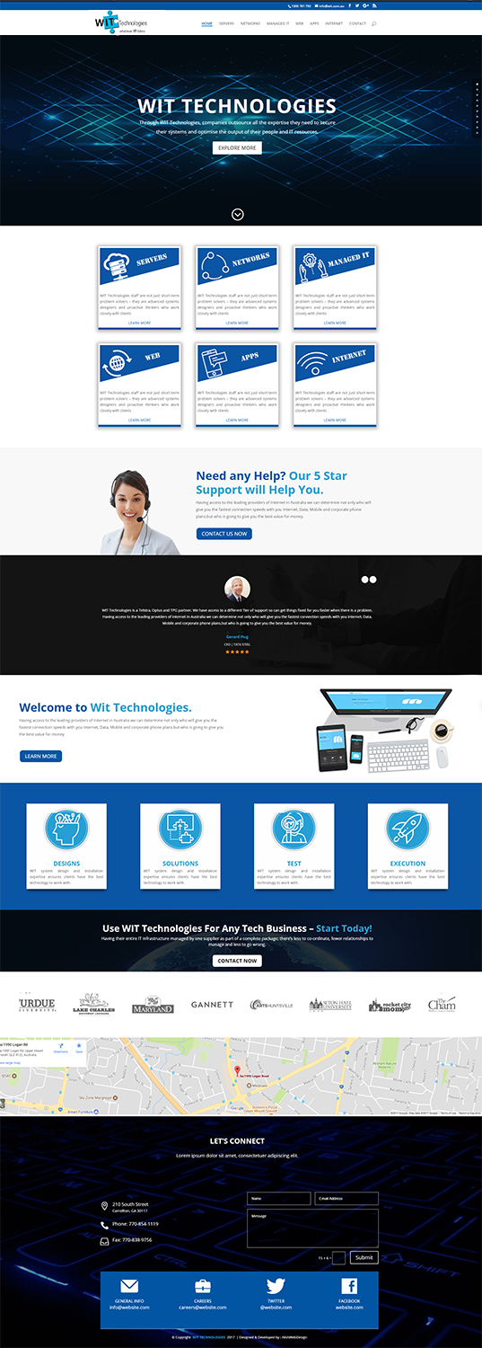 Diseño Web por Waquar Ahmad para WIT Technologies | Diseño #16440123