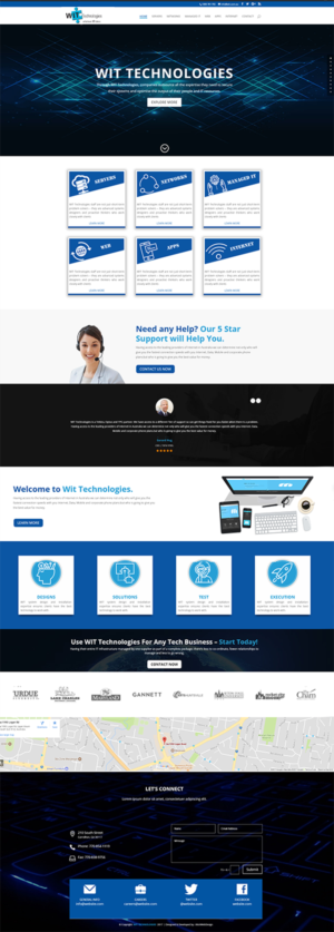 Web Design par Waquar Ahmad pour WIT Technologies | Design : #16440123