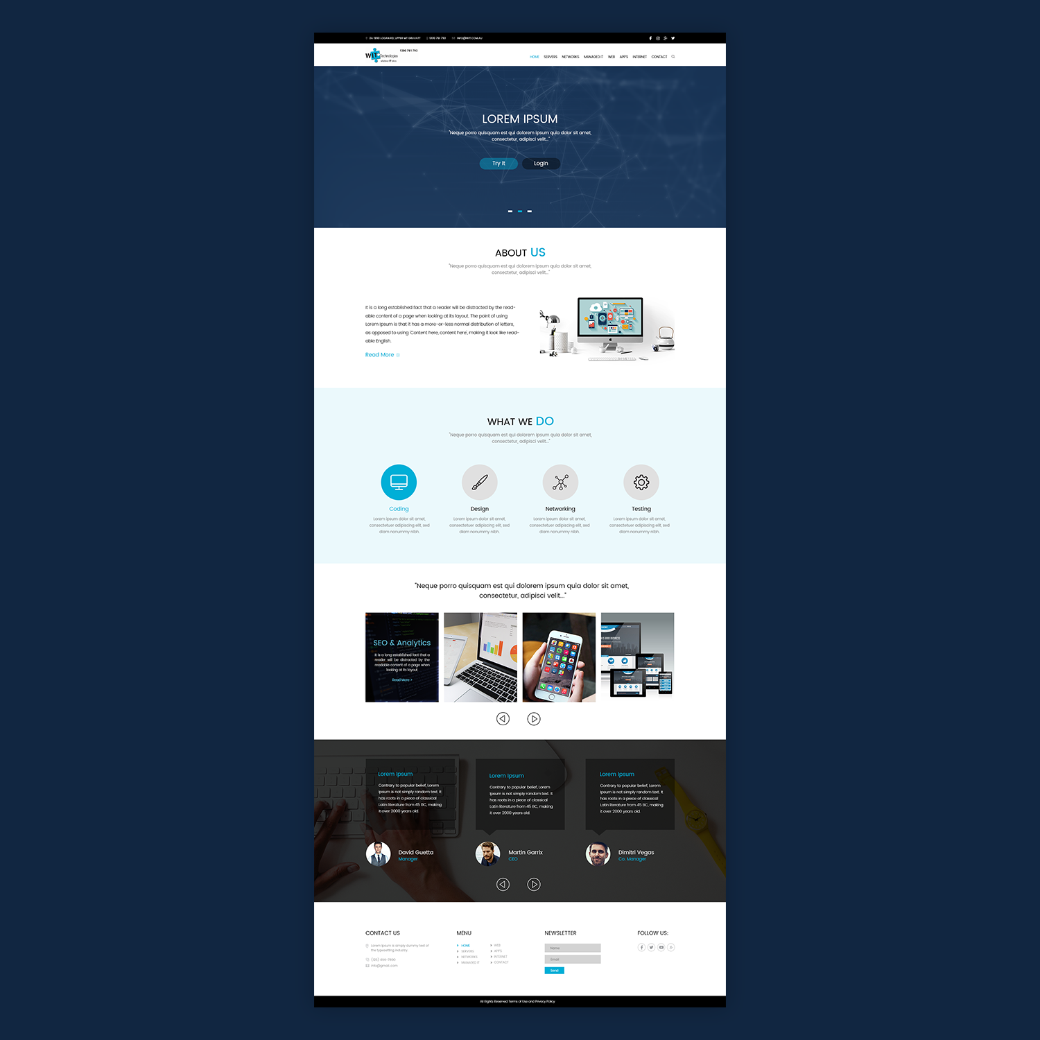 Web Design by Pixelmarketo 2 for WIT Technologies | Design #15901304