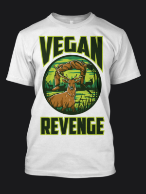 T-Shirt Illustration - Vegan - Deer Killing Hunter             | Design Illustration par theodorusdick14