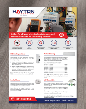 electrical contracting buisness letter box drop flyer