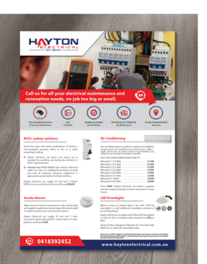 electrical contracting buisness letter box drop flyer | Design de Brochure par alex989