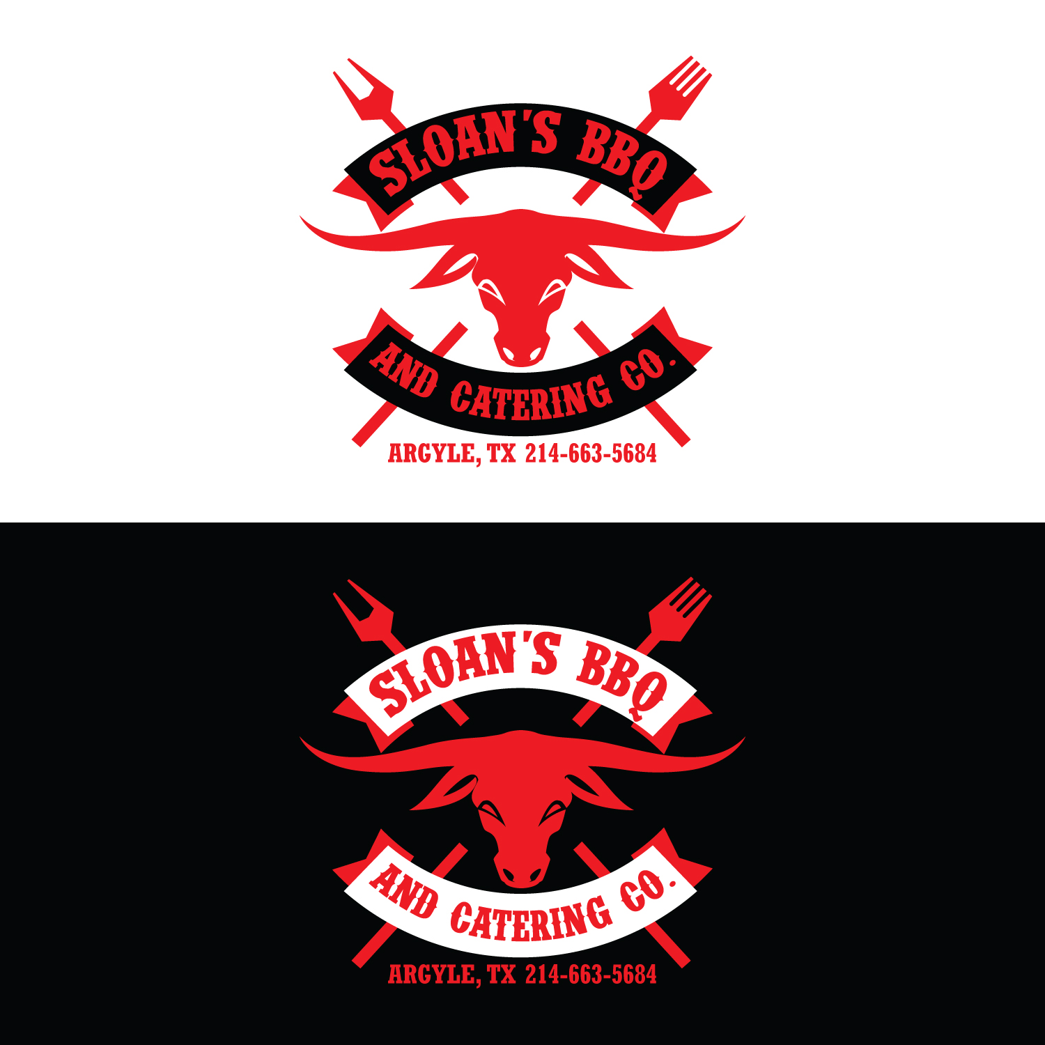 Logo Design by prodesigns99 for Sloan's BBQ and Catering Co. | Design #15487444