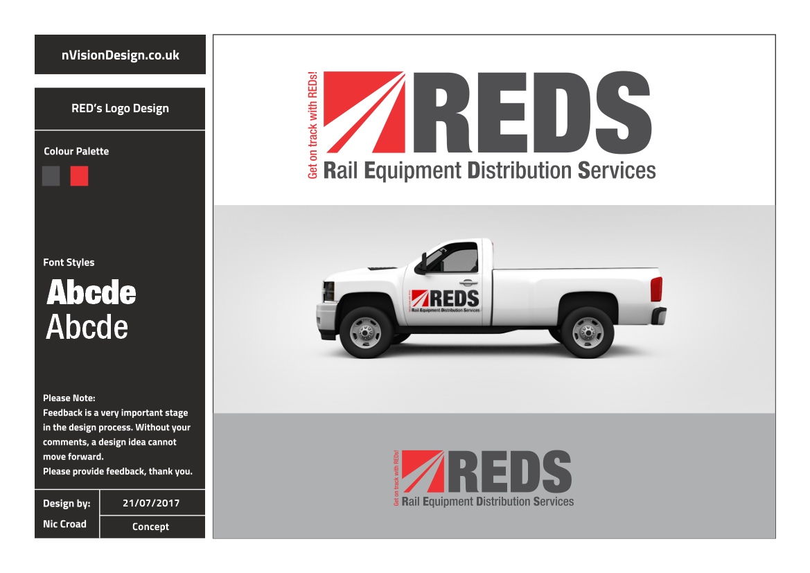 Logo Design by nvisiondesign.co.uk for Rail Equipment Distribution Services Limited | Design #15505020