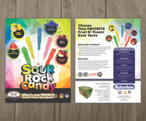 Rock Candy Sour Sell Sheet | Design de Flyer par Cut and Glue