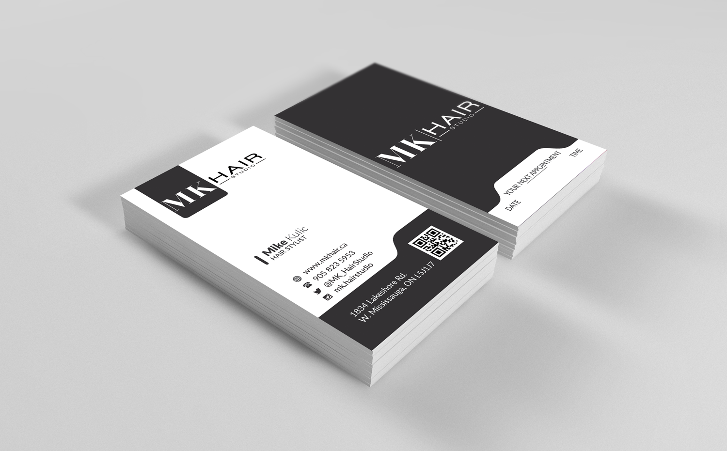 Modern Professional Hair And Beauty Business Card Design For A