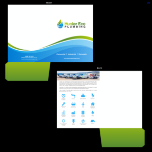 Brochure Design by uniquedesign10 for Hunter Eco Plumbing  | Design: #15493923
