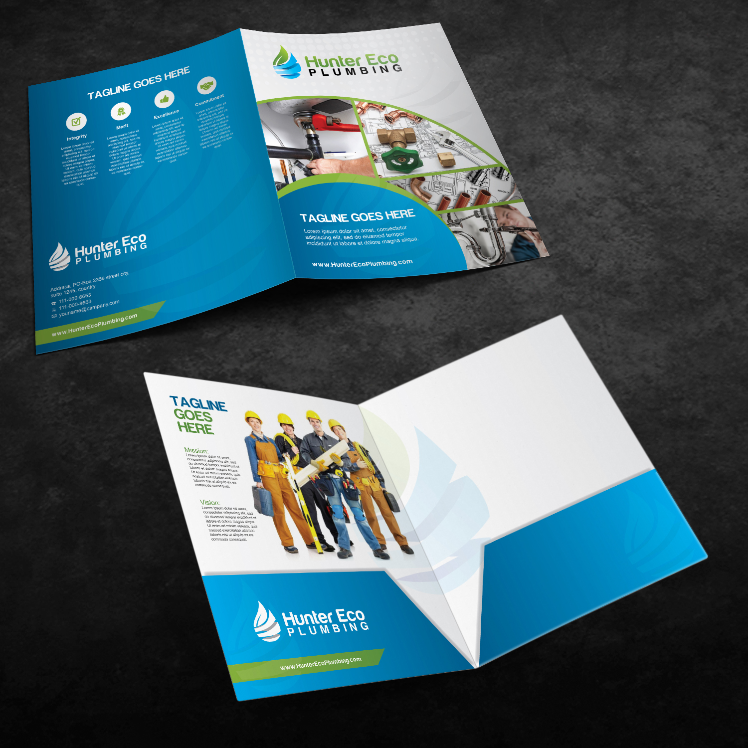 Diseño de Brochure por Achiver para Hunter Eco Plumbing  | Diseño #15491122