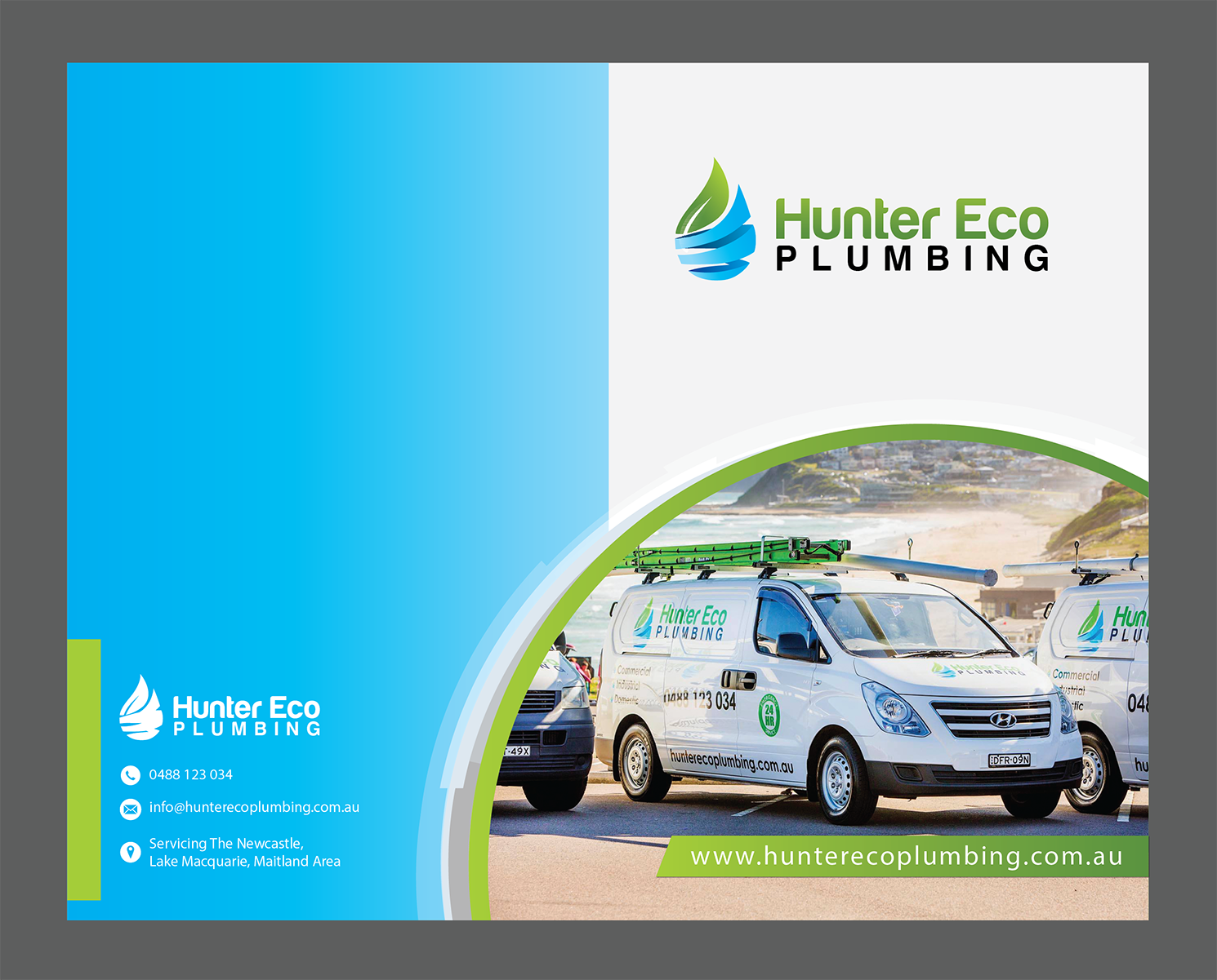 Diseño de Brochure por Alexandar para Hunter Eco Plumbing  | Diseño #15560790